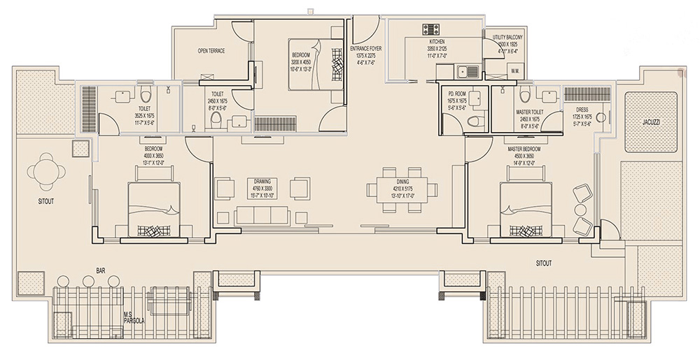 3BHK 2315 Sq.Ft