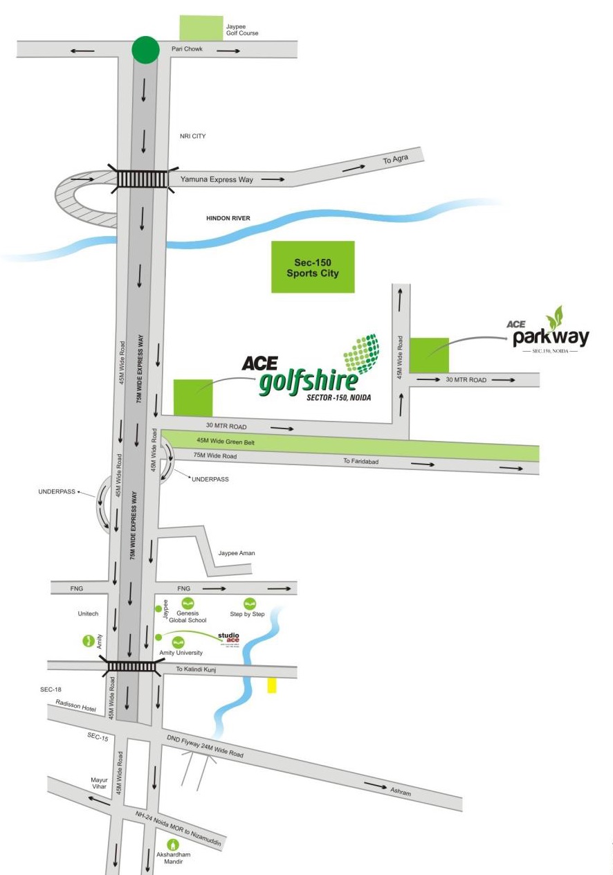 Ace Parkway Location Map