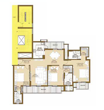 3BHK 1850 Sq.Ft