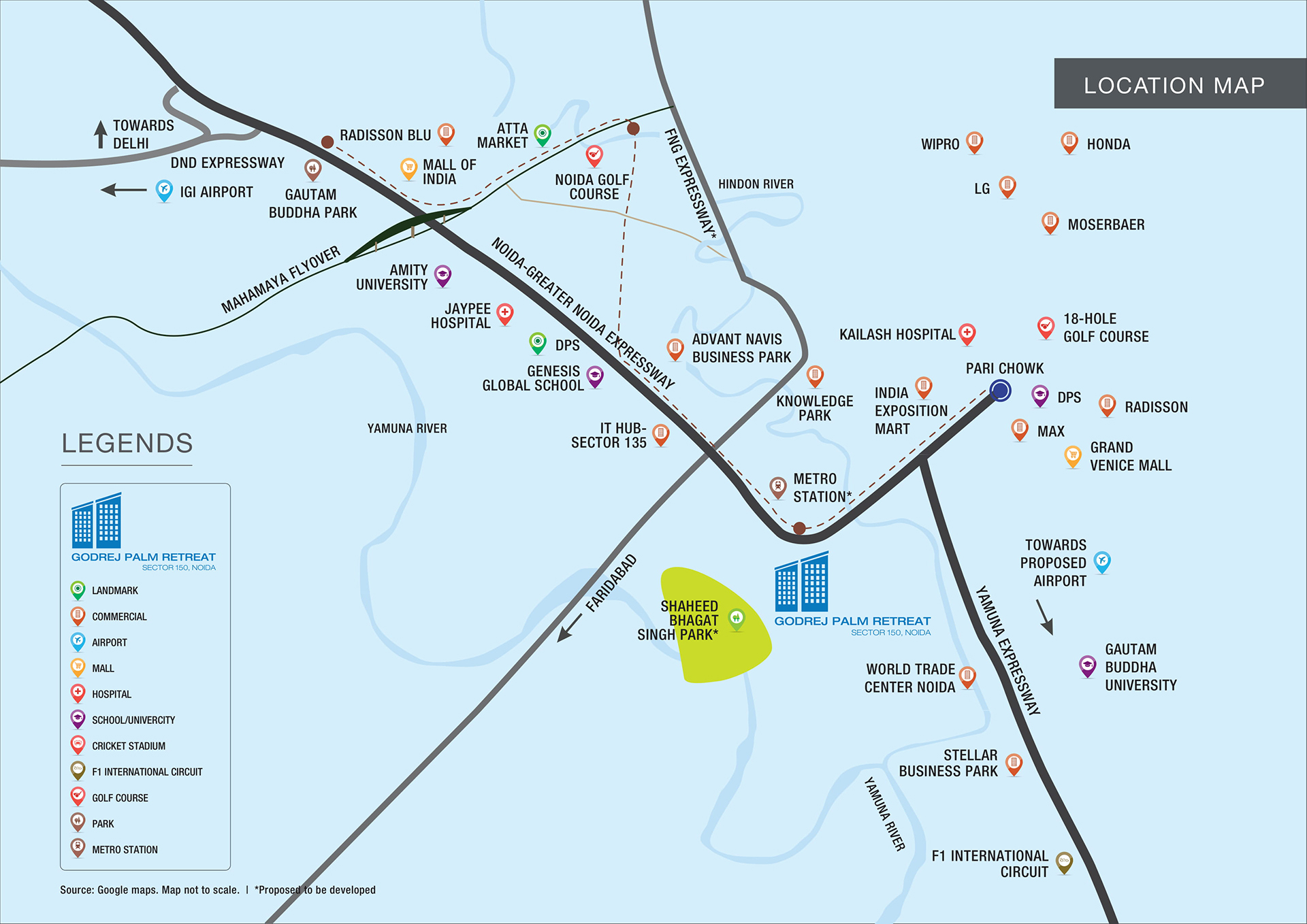 Godrej Palm Retreat Location Map