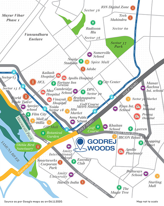 Godrej Woods Location Map