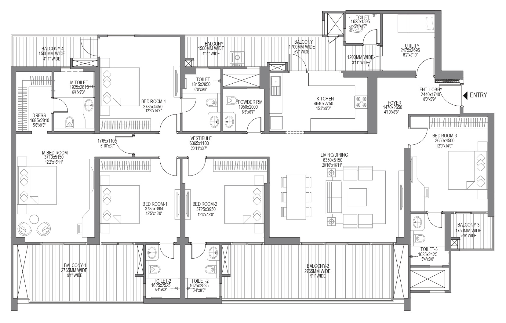 5BHK 2079.59 Sq.Ft