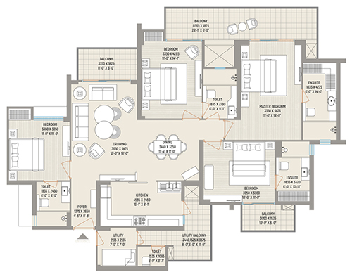 4BHK 2511 Sq.Ft
